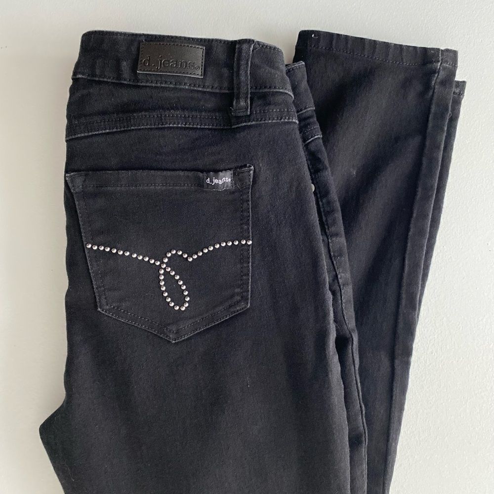 D.jeans cute black skinny jeans with studded pockets jeggings